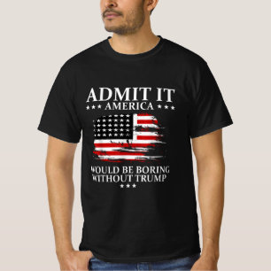 Es würde zugeben, dass Amerika Trump Vintag langwe T-Shirt