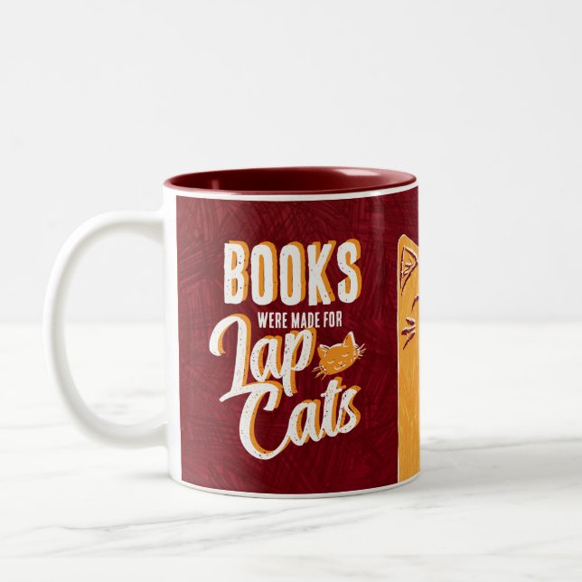Es wurden Bücher für die Lap Cats-Tasse erstellt Zweifarbige Tasse (Links)