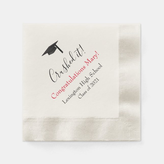 Es zerbrach! Personalisierter Abschluss Napkins 20 Serviette (Vorderseite)