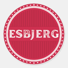 Esbjerg City Pride Emblem – Dänische Identität Runder Aufkleber