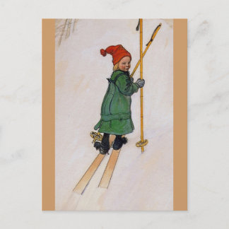 Esbjorn auf Skis 1905 Postkarte