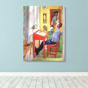 Esbjorn macht seine Hausaufgaben von Carl Larsson Leinwanddruck