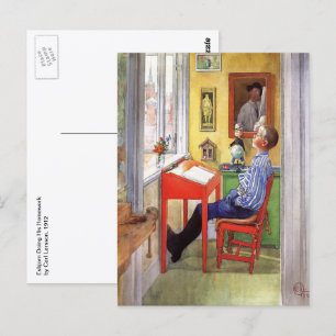 Esbjorn macht seine Hausaufgaben von Carl Larsson Postkarte