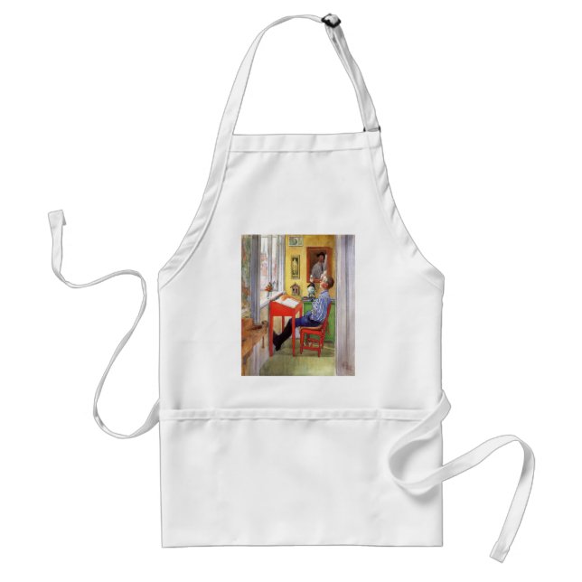 Esbjorn macht seine Hausaufgaben von Carl Larsson Schürze (Vorne)