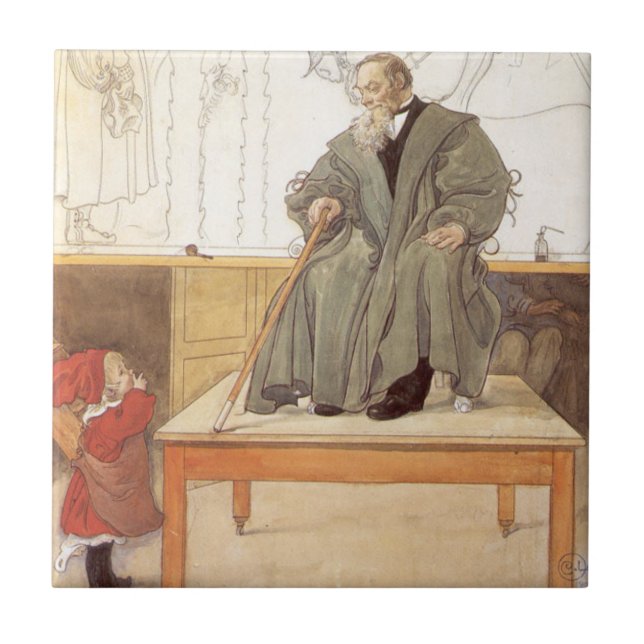 Esborjn und ihr Großvater (Mädchen und Opa) Fliese (Vorderseite)