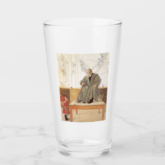 Esborjn und ihr Großvater (Mädchen und Opa) Glas (Vorderseite)