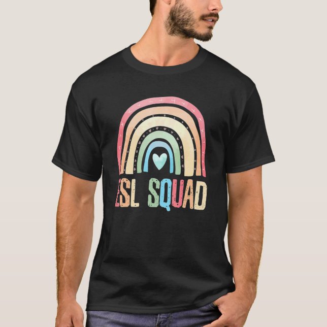 Esc Squad Lehrer Crew Team zurück zur Schule T-Shirt (Vorderseite)