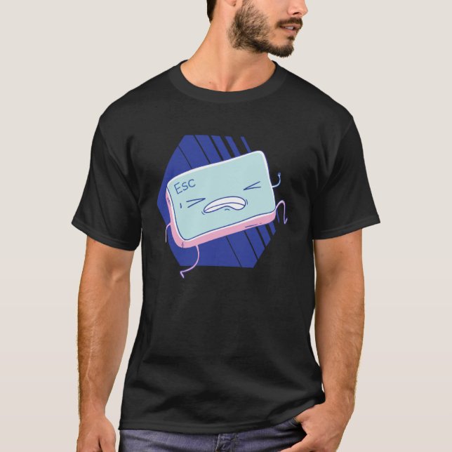 Esc-Taste  Spaß Software-Entwickler Informatiker T-Shirt (Vorderseite)