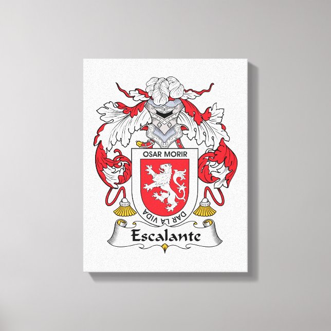 Escalante-Familienwappen Leinwanddruck (Vorderseite)