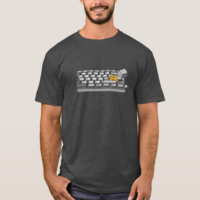 Escape Key Cartoon T - Shirt | Funny Programmer (Vorderseite)