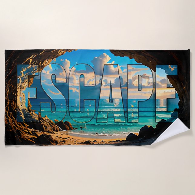 Escape Luxus-Tropenresort Strandtuch (Vorderseite)