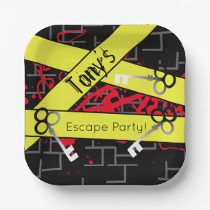 Escape Party Birthday Maze Keys Mystery Mix Pappteller