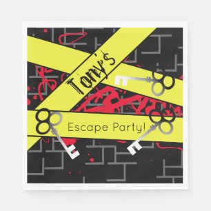 Escape Party Birthday Maze Keys Mystery Mix Serviette
