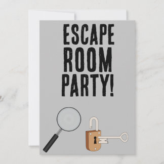 ESCAPE-RAUM KUSTOM-Party Einladungen