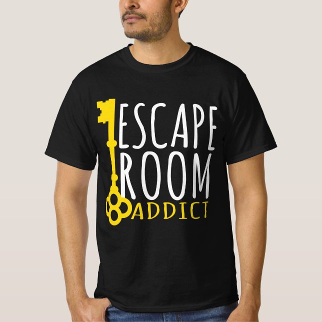 Escape Room Addicat Puzzle Solver Adventure T-Shirt (Vorderseite)