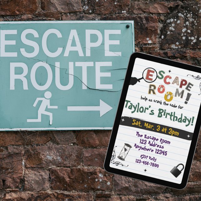 Escape Room Brief Geburtstag Einladung (Von Creator hochgeladen)