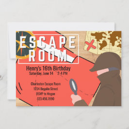 Escape Room Einladung Steampunk Mystery Birthday