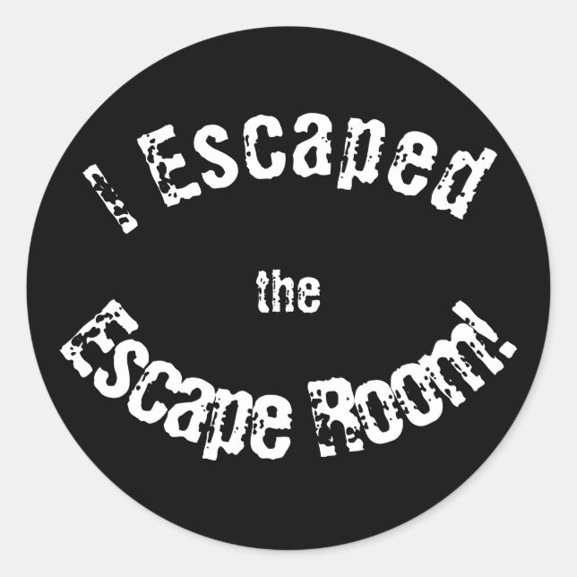 "Escape Room" Erreichungsaufkleber Runder Aufkleber (Vorderseite)