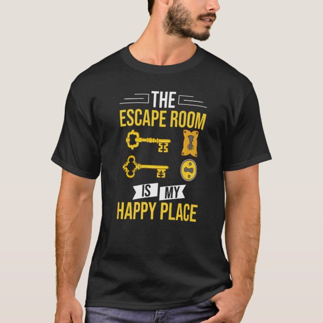 Escape Room Game Exit Puzzle Boxes Board Horror   T-Shirt (Vorderseite)