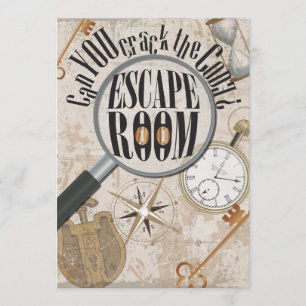 Escape Room Game Personalisiert Geburtstagsparty Einladung