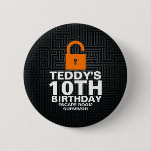Escape Room Geburtstagsfeier Mystery Party Favor Button
