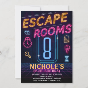 Escape Room Geburtstagsparty-Einladungsvorlage Einladung