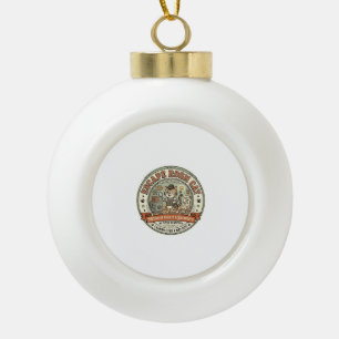 Escape Room Katze Escape Room Katze Vintage Vektor Keramik Kugel-Ornament