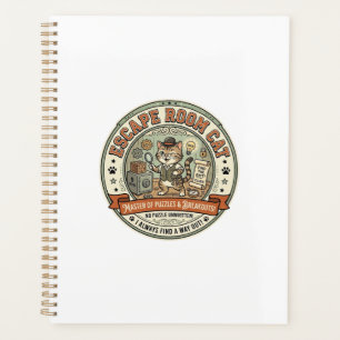 Escape Room Katze Escape Room Katze Vintage Vektor Planer