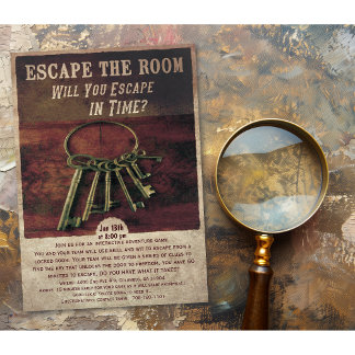 Escape Room Party Einladung