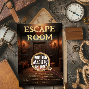 Escape Room Spiele Geburtstagsfeier Einladung
