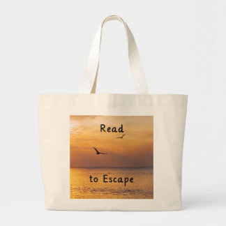 Escape to Read Tote Bag | Book Lover Reading Bag Jumbo Stoffbeutel