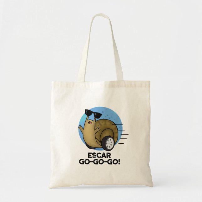 Escar-go-go Funny French Snail Pun Tragetasche (Vorne)