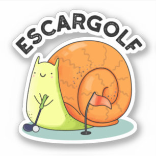 Escar-golf Funny Escargot Snail Pun Aufkleber