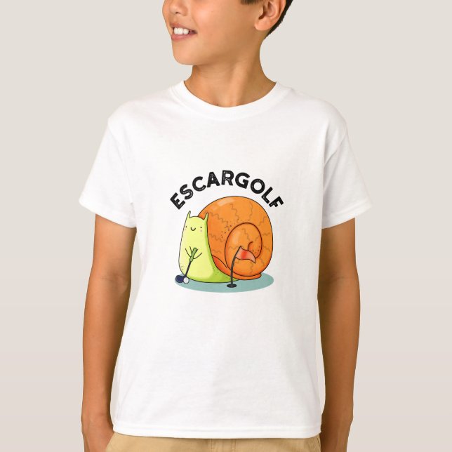 Escar-golf Funny Escargot Snail Pun T-Shirt (Vorderseite)