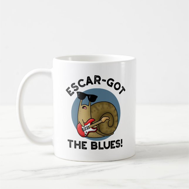 Escar got die Blues Funny Escargot Snail Pun Kaffeetasse (Links)
