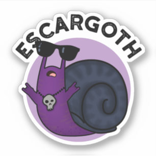 Escar-goth Funny Cool Goth Snail Pub Aufkleber