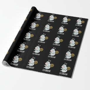 Escar-ziege Funny French Snail Pun Dark BG Geschenkpapier