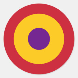 Escarapela de la República Española Runder Aufkleber