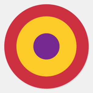 Escarapela de la República Española Runder Aufkleber