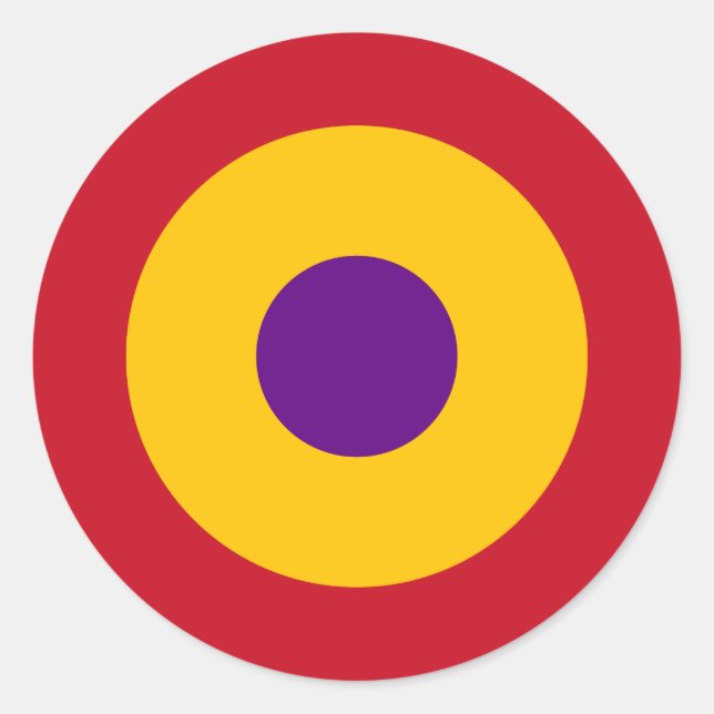 Escarapela de la República Española Runder Aufkleber (Vorderseite)