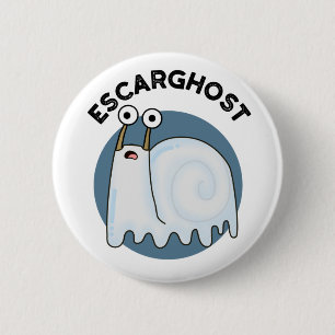 Escarghost Funny French Ghost Snail Pub Button