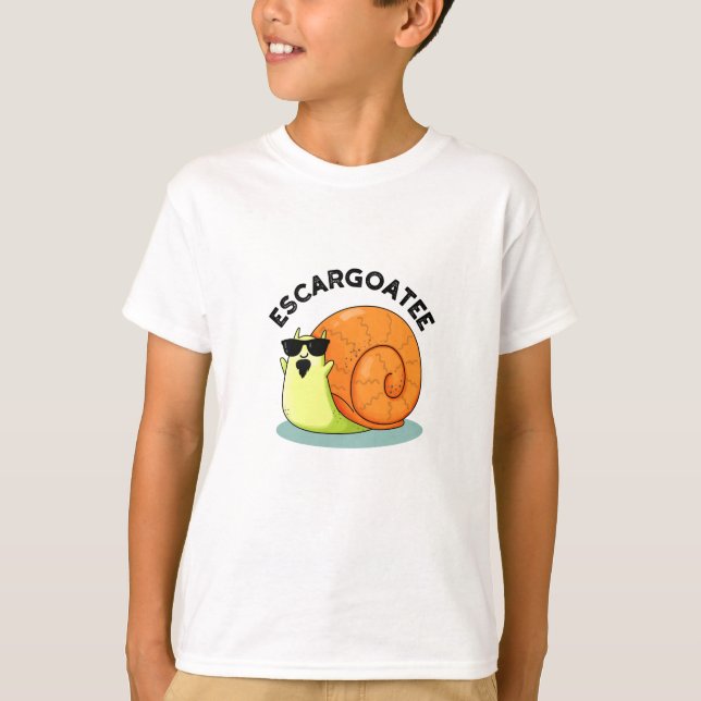Escargoatee Funny Snail Escargot Pun T-Shirt (Vorderseite)