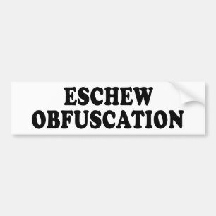 Eschew-Verstopfung Autoaufkleber