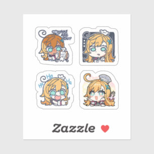 Escoffier Genshin Impact 4er Stickerbogen Extr Aufkleber