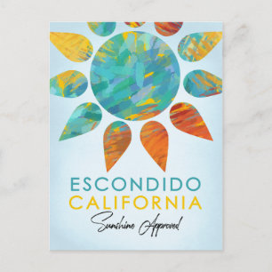 Escondido California Sunshine Travel Postkarte
