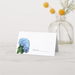 Escortkarten mit blauer Blume und eingeklappter Ti Platzkarte