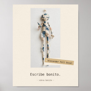Escribe bonito — Poster aus Stoff