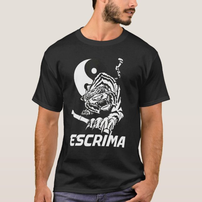 Escrima Yin Yang Tiger T-Shirt (Vorderseite)