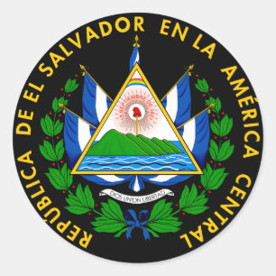 Escudo de El Salvador Runder Aufkleber