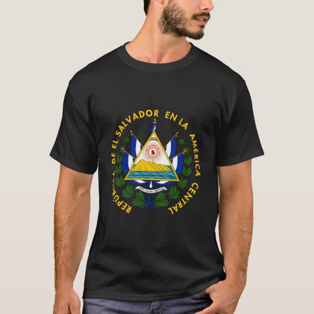 Escudo De El Salvador T-Shirt (Vorderseite)